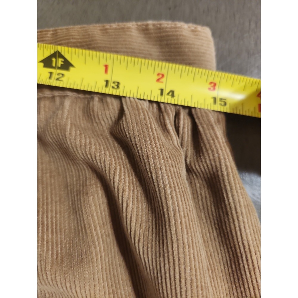 Vtg Brown‎ Corduroy Midi Skirt Button Front Made USA Minimal Academia Casual - Picture 7 of 13